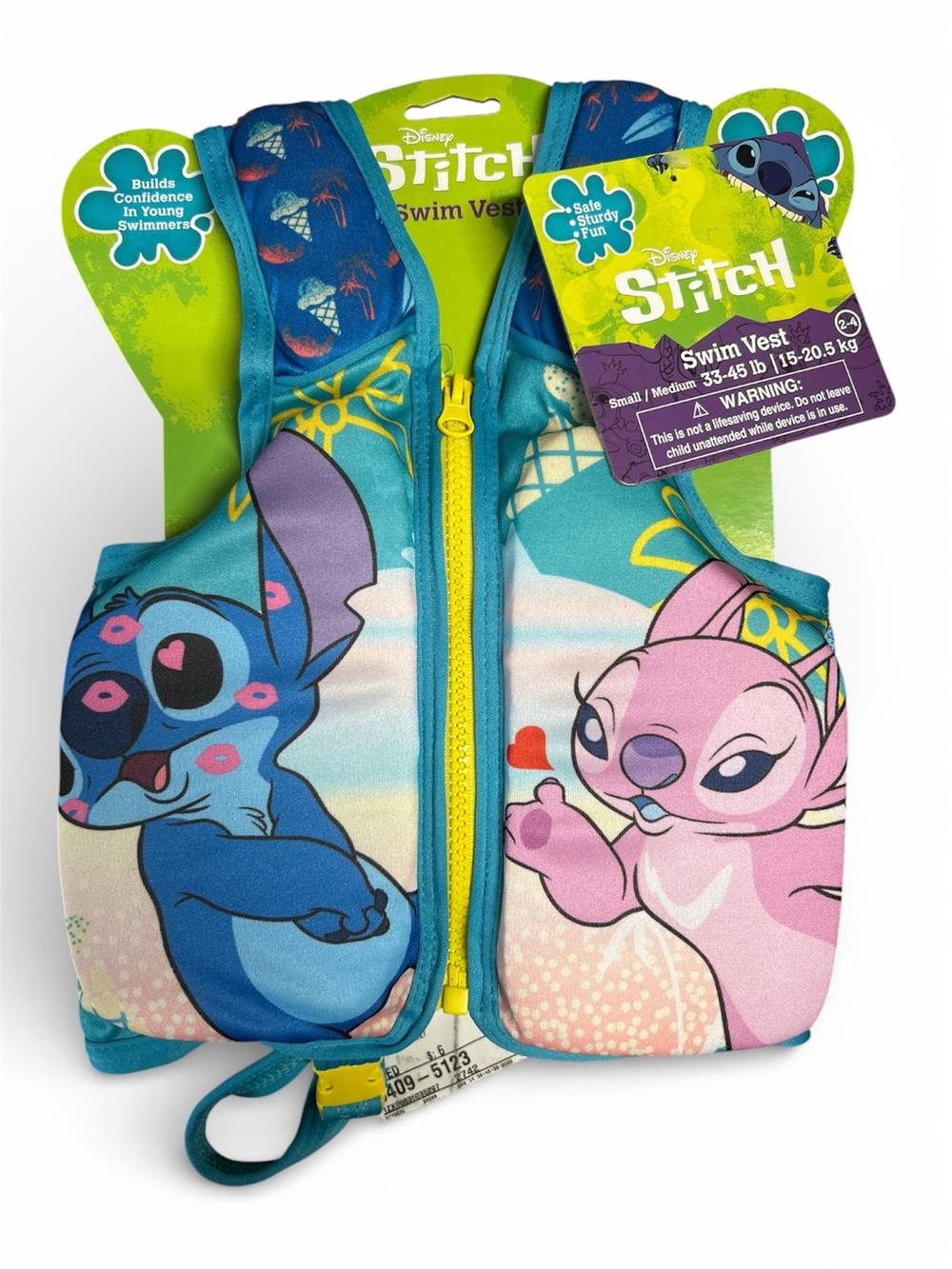 Disney Stitch Swim Vest - Teal, Purple, Pink